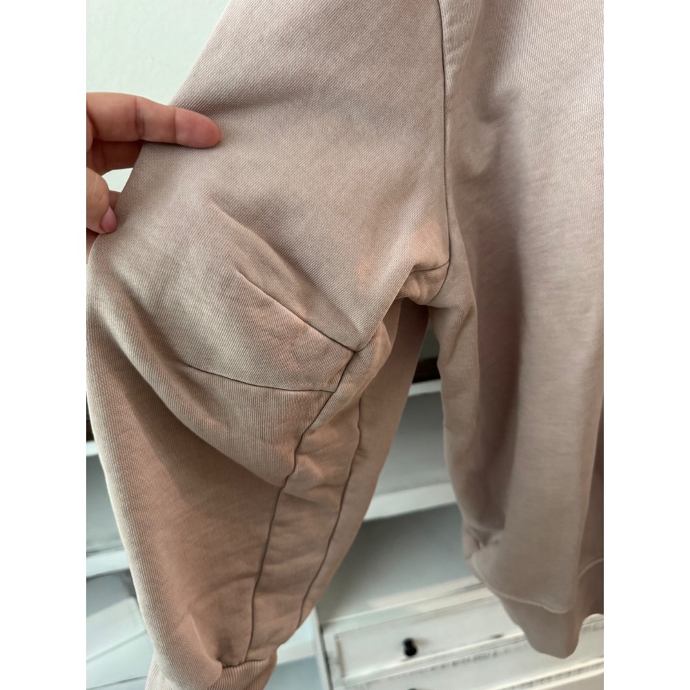 SKIMS Boyfriend Fleece Boxy Full Zip Up Hoodie Oversized Fawn Size XL - Picture 4 of 9